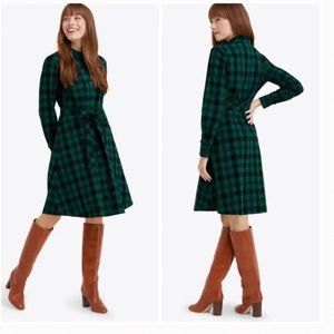 VGUC Draper James Plaid Long Sleeve Dress